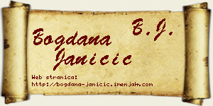 Bogdana Janičić vizit kartica